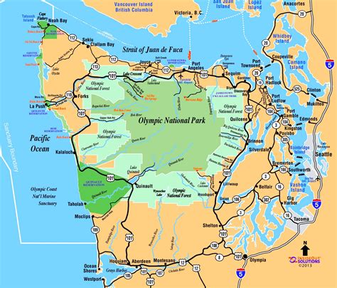 Olympic National Park Road Map