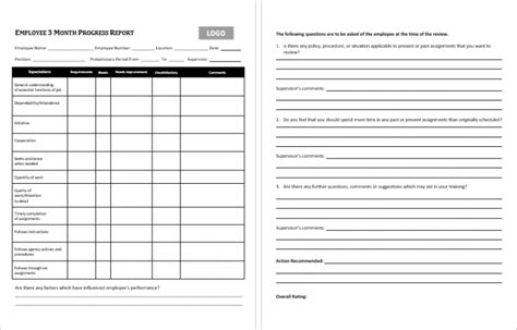 10 Professional Employee Report Templates Ms Word And Excel