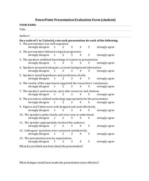 Free 22 Presentation Feedback Forms In Pdf Excel Ms Word