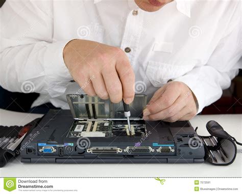 This expert is known by a wide range of titles, including network administrator, information security analyst, business information technology analyst and information technology project manager. Computer Expert Stock Image - Image: 7572591