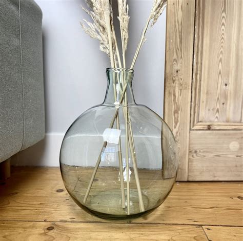 Large Glass Bubble Vase By Ev Home
