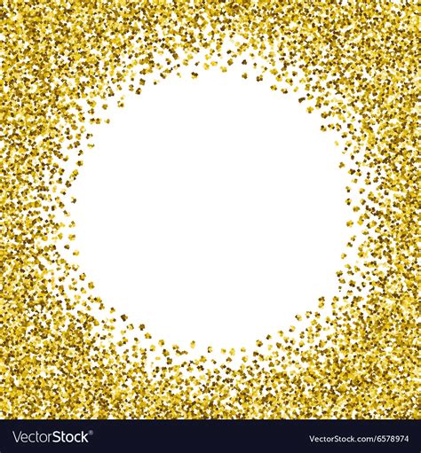 Round Glitter Gold Frame Royalty Free Vector Image