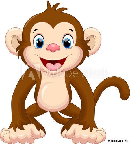 Cute Monkey Cartoon Mono De Historieta Arte Del Mono Monos Animales