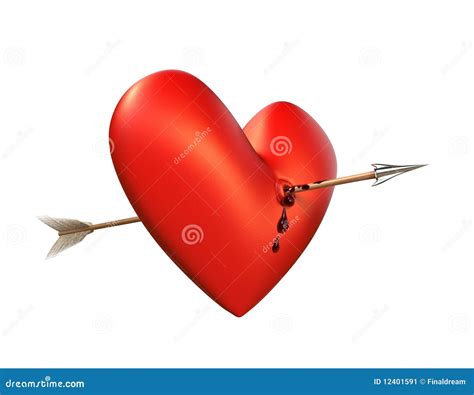 Arrow In Bleeding Heart Stock Illustration Illustration Of Arrowhead