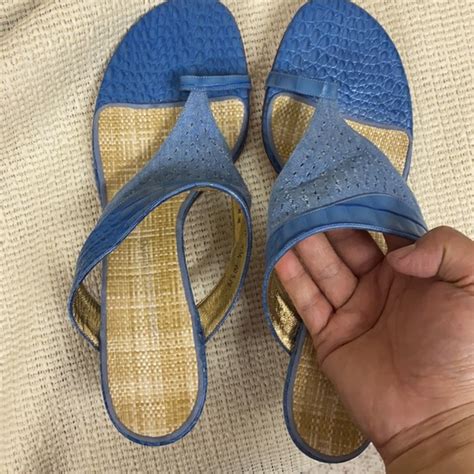 Emanuel Ungaro Shoes Emanuel Ungaro Blue Leather Fabric Sandal