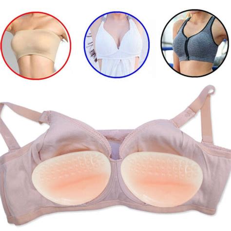 Pair Silicone Gel Bra Inserts Breast Enhancers Push Up Pads Chicken