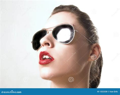 Portrait With Sunglass Stock Photo Image Of Energy Pretty