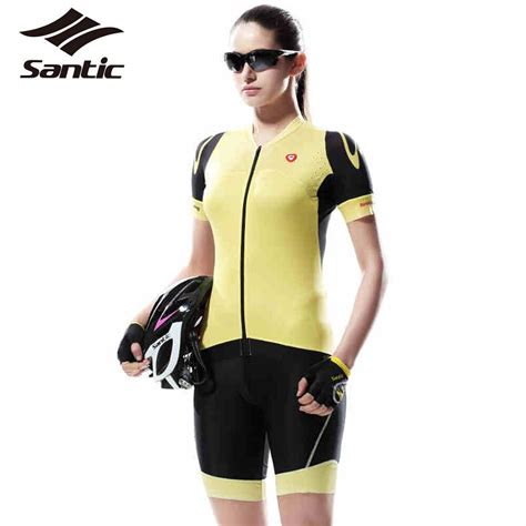 Santic Professional Women Cycling Clothing Kit Sets Short Sleeve Cycling Bicycle Bike Jersey