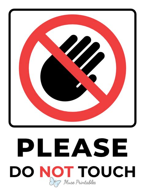 Printable Please Do Not Touch Sign