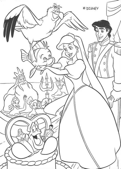 Ariels Wedding Day Coloring Pages