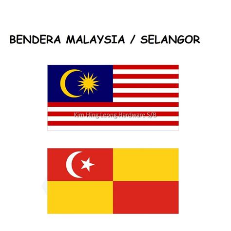 Malaysia Selangor Flag Bendera Nasional Negeri State Merdeka Jalur