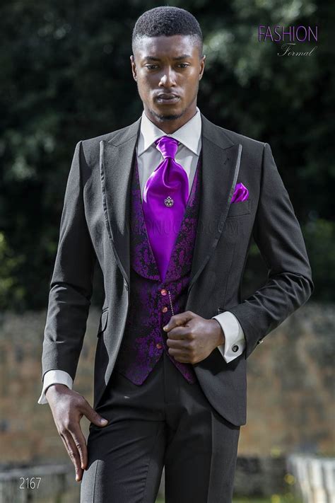 Italian Bespoke Men Suit For Groom In Black Wool Blend Suit Ongala