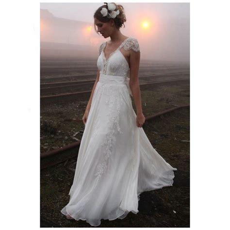 Elegant Lace Summer Beach Wedding Dresses Sexy Backless Cap Sleeve Sweep Train Bow Sash Bridal