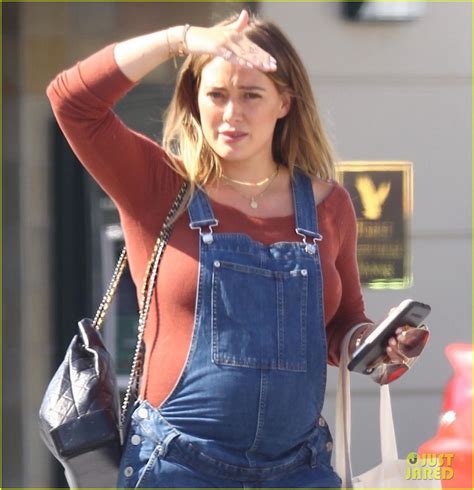 Pregnant Hilary Duff Dresses Her Baby Bump In Overalls Photo 4123884