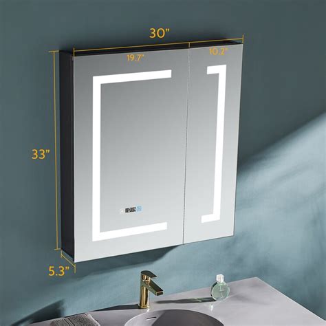 Brayden Studio® Led Bathroom Medicine Cabinet With Mirror And Lights 30