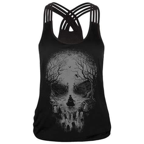 Women Satin Sleeveless Skull 3d Printed Tank Top Tees Mircando Tank Top Camisole Sleeveless