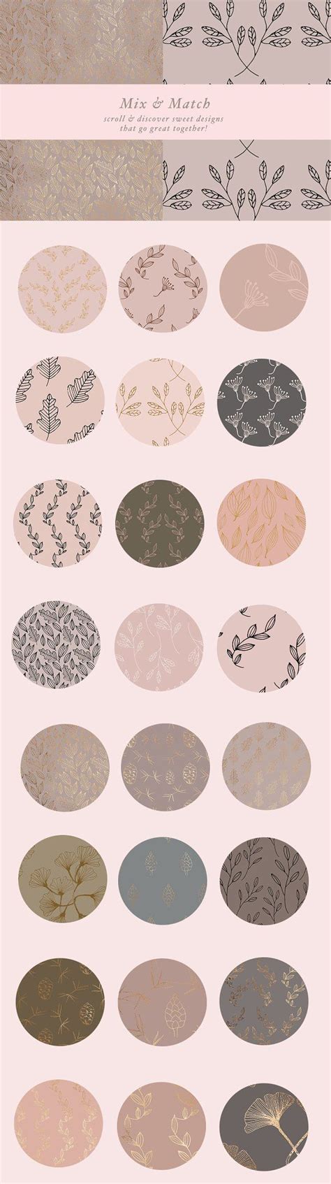 Download floral pattern stock vectors. Modern Subtle Floral Patterns Bundle | Pattern ...
