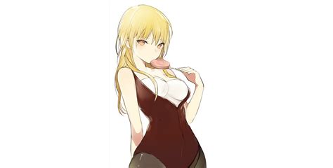 Wallpaper Blonde Long Hair Anime Girls Cartoon Mouth Blond