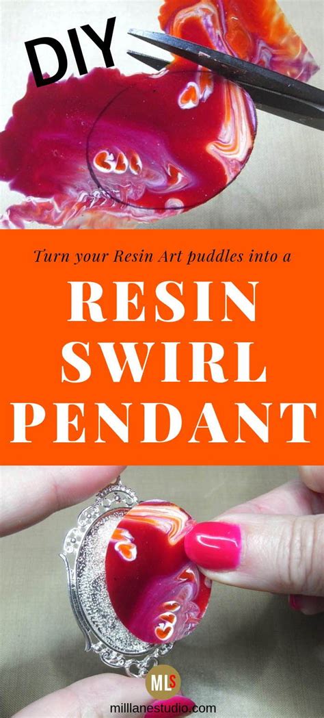 How To Turn Resin Art Overflow Into Marbled Pendants Resin Pendant