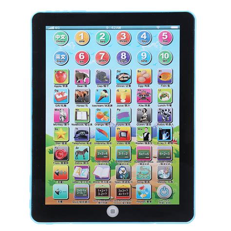 Baby Tablet Educational Toys Girls Learning English Voice Teach Toy