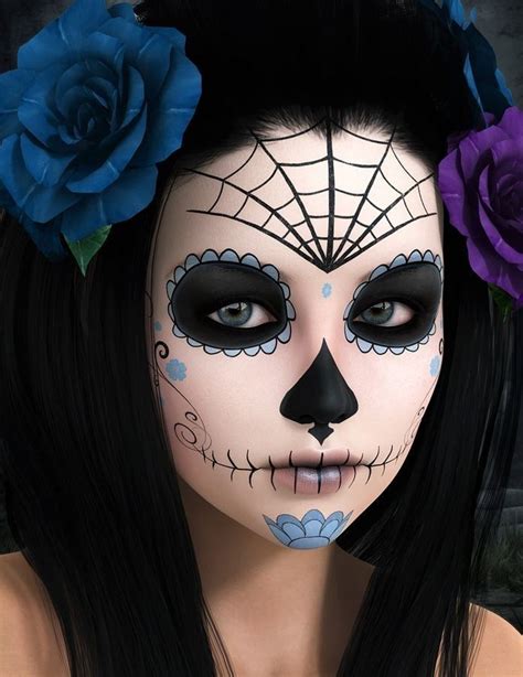 23 Besten Sugar Skull Halloween Make Up Ideen Sugar Skull Halloween