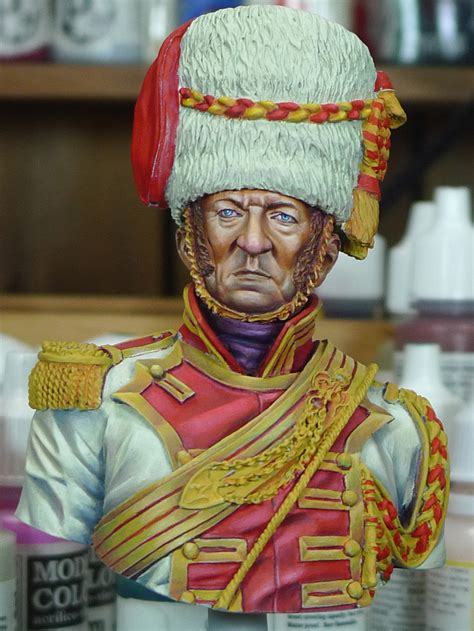 Wip Red Lancer Bust From Linjo Models Planetfigure Miniatures