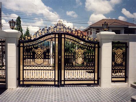 Home Decor Beautiful Entry Gates Wooden And Steel