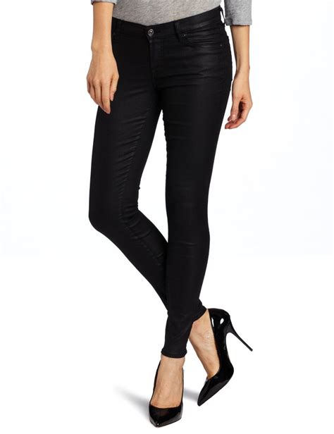 For All Mankind Womens Inch Inseam Skinny Jean In Shiny Polished