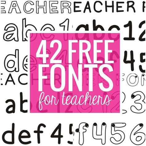 67 Free Fonts For Teachers Teacher Fonts Writing Rubric Teaching