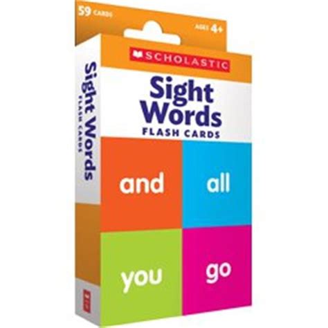 Scholastic 823358 Flash Cards Sight Words