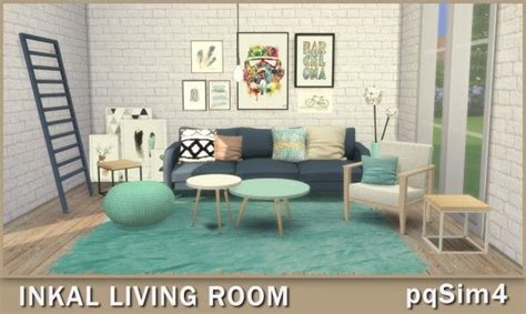 Pqsims4 Inkal Livingroom • Sims 4 Downloads Sims 4 Cc Furniture