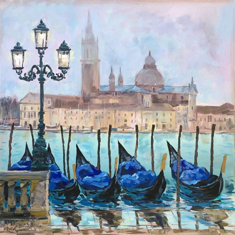 Venice Original Oil Painting On Canvas Italy Painting Gondola
