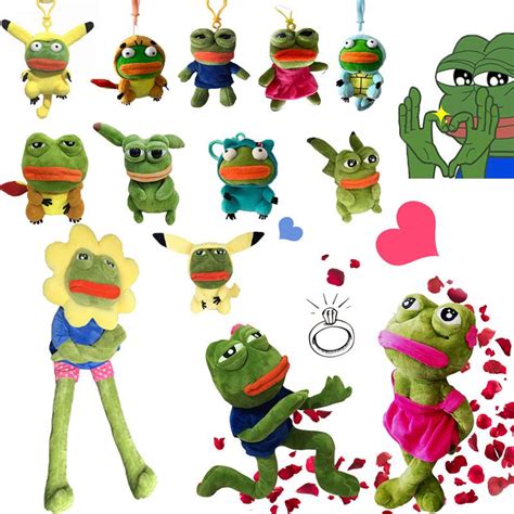 Jual Pepe The Frog Sad Frog Stuffed Animal Plush Keychain Pendant