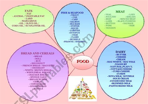 Food Mind Map Esl Worksheet By Dwakwiatki