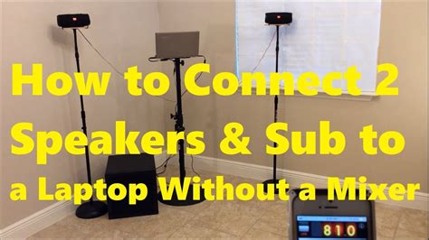 How To Connect 2 Speakers And Sub To Pc Without A Mixer Youtube