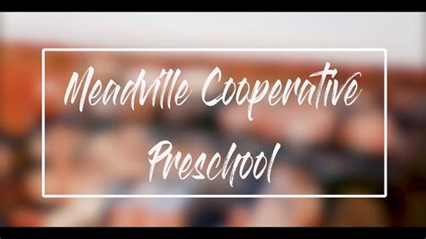 Meadville Cooperative Preschool Students Youtube
