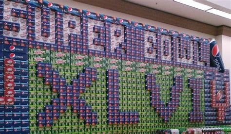 Pepsi Super Bowl Display At Walmart Beer Display Beer Ad Pop Display