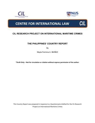 The Philippines Country Report Centre For International Law