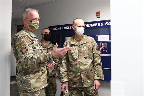 302nd Airlift Wing Commander And Command Chief Visit The Logistics