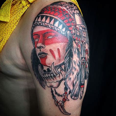 Keep up with chris' latest work by following him on instgram @chriscockadoodledo. One Shot Native Warrior Tattoo #native #warrior #tattoo ...