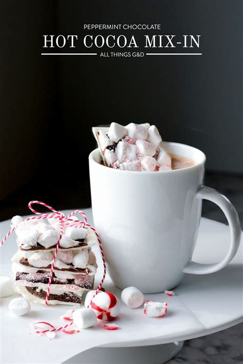 stir a square of this peppermint chocolate hot cocoa candy mix in into a cup of hot cocoa and
