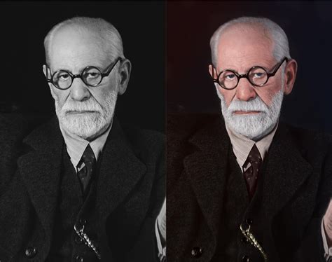 Colorized Sigmund Freud 1856 1939 Famous Austrian Neurologist And The