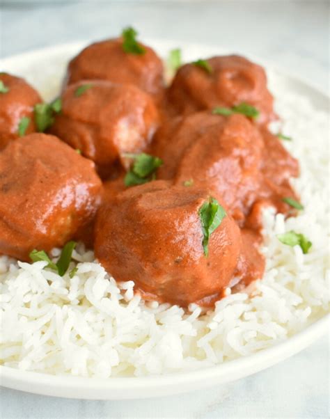 Butter Chicken Meatballs Herbs And Flour