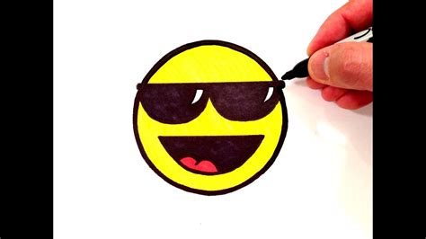 How To Draw A Cool Smiley Face With Sunglasses Youtube