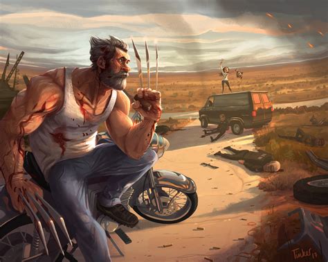 Bloody Old Man Logan And X 23 Fan Art By Paul Tinker — Geektyrant