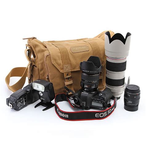 Buy Professional Dslr Canvas Camera Bag Travel Photo