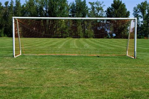 Soccer Net Or Goal On Grass Field Aff Net Soccer Goal Field