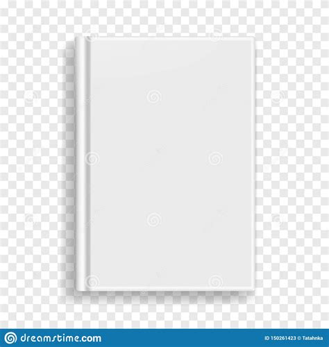 White Rectangular Book Or Photobook Cover Mockup Stock