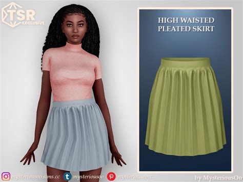 The Sims Resource High Waisted Pleated Skirt