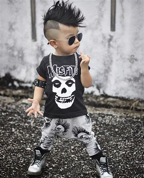 0 3y Newborn Baby Boy Clothes Infant Toddler Kids Black Skull T Shirt